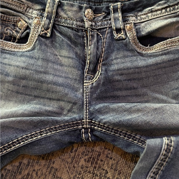 ⭐️Rock Revival Jeans Sz 28 Brooke Skinny STYLE: RP905855 Low Rise Exc Condition - Picture 6 of 12